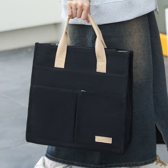 A4トートバッグ シンプル収納 多機能キャンバストート