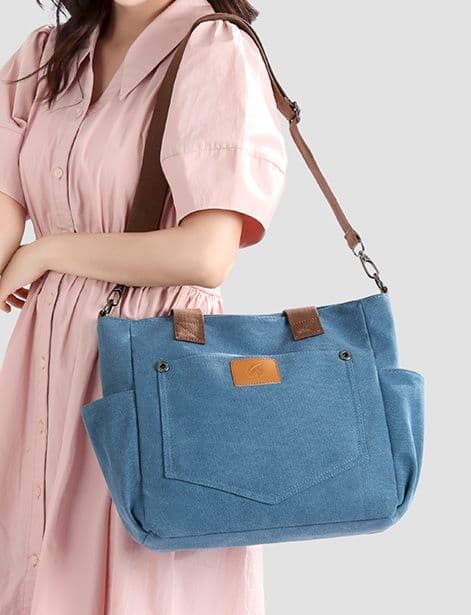 A4トートバッグ 二通り持ちの帆布トートバッグ