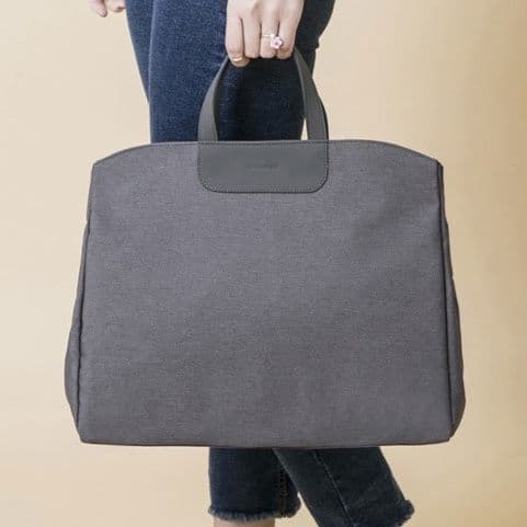 A4トートバッグ 上品な麻調生地の手提げバッグ