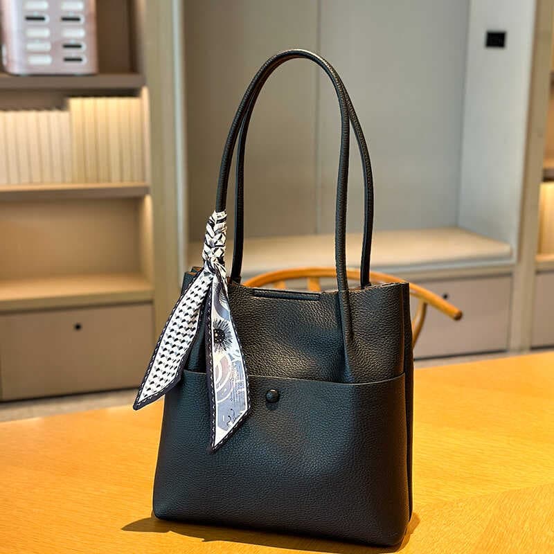 A4トートバック スカーフ付きシンプル軽量トートバッグ