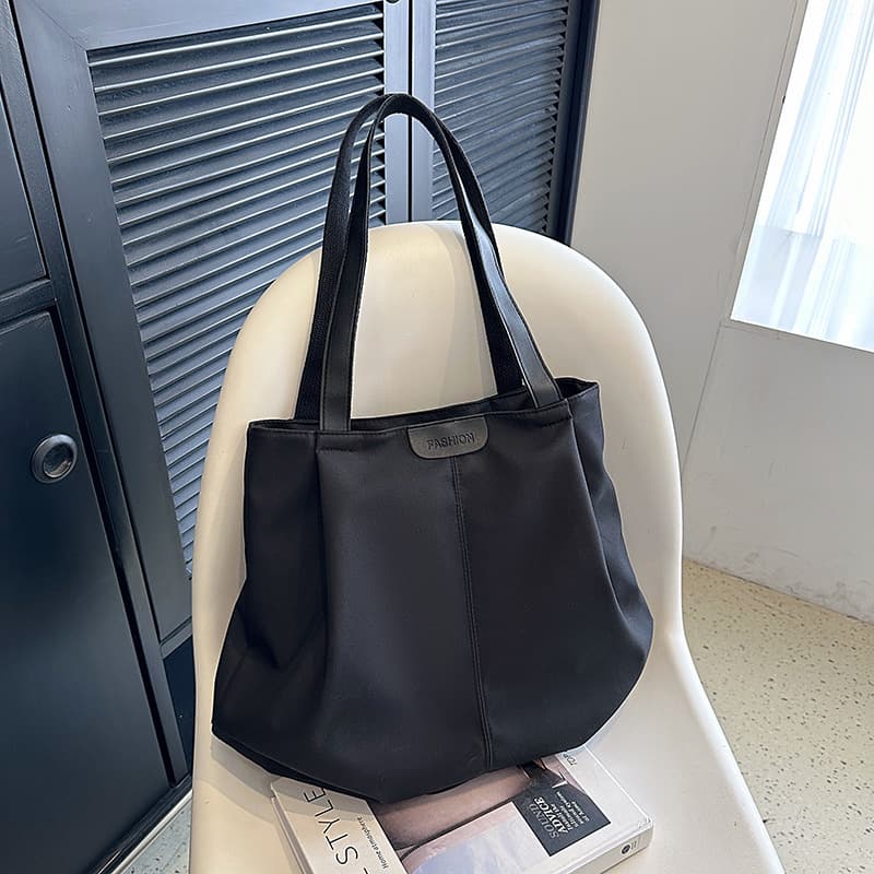 A4トートバッグ シンプル大容量ソフトレザー風トートバッグ