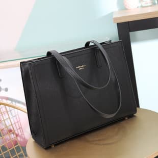 A4トートバック シンプル美人 上質レザー風トートバッグ