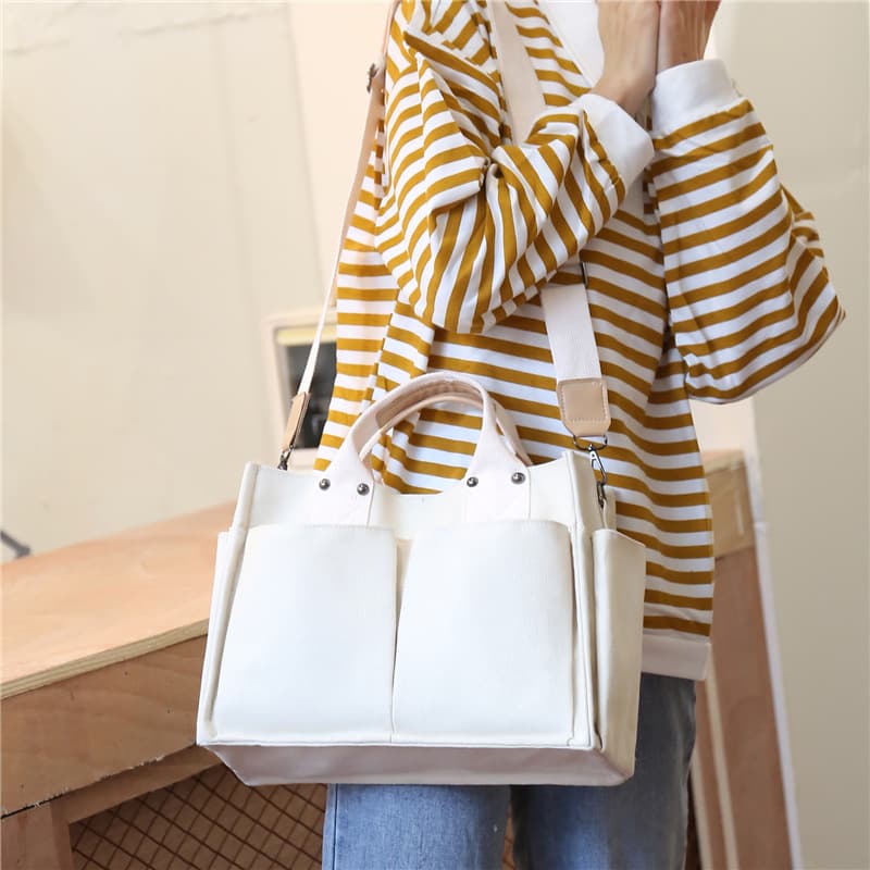A4トートバック シンプル大容量トートバッグ