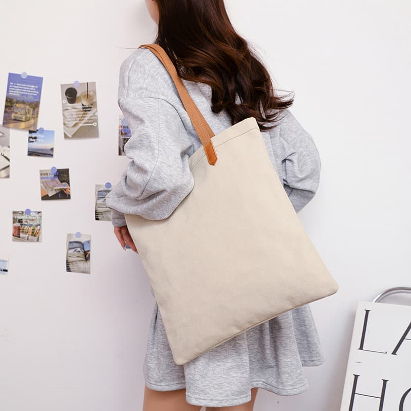 A4トートバック シンプル キャンバス トートバッグ