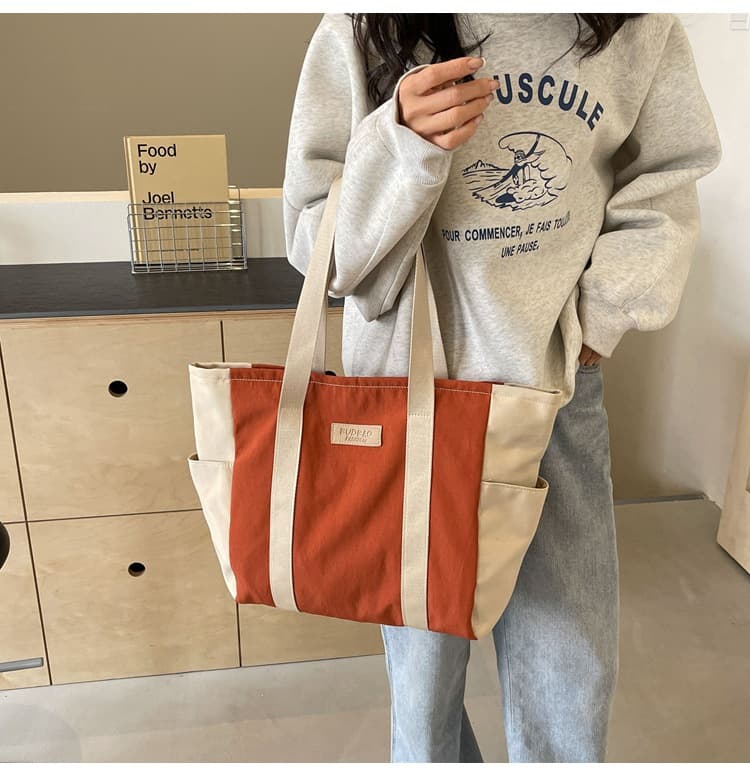 A4トートバック シンプルデイリートートバッグ