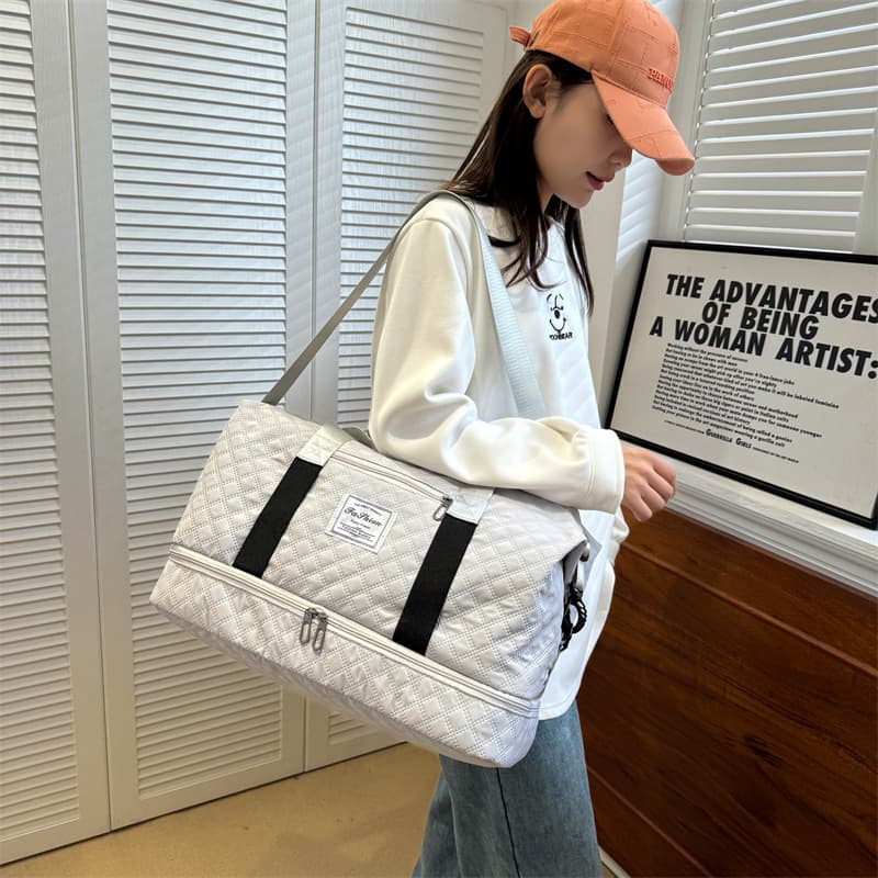 A4トートバッグ キルティング防水分離式トートバッグ