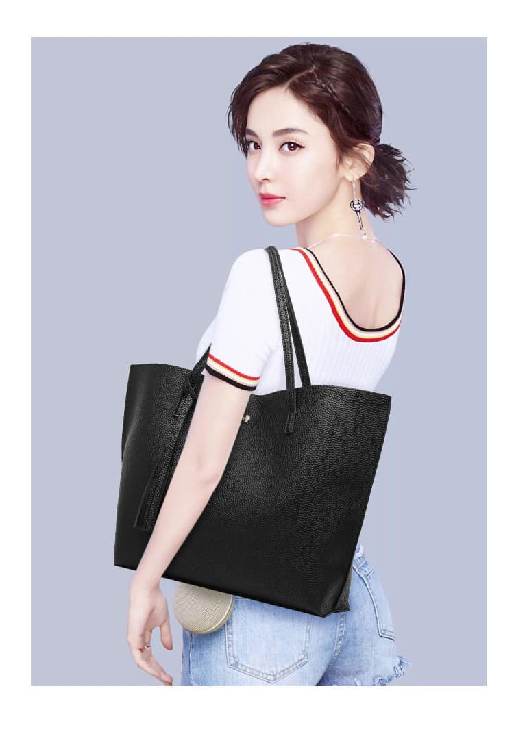 A4トートバック シンプル大容量フリンジトートバッグ