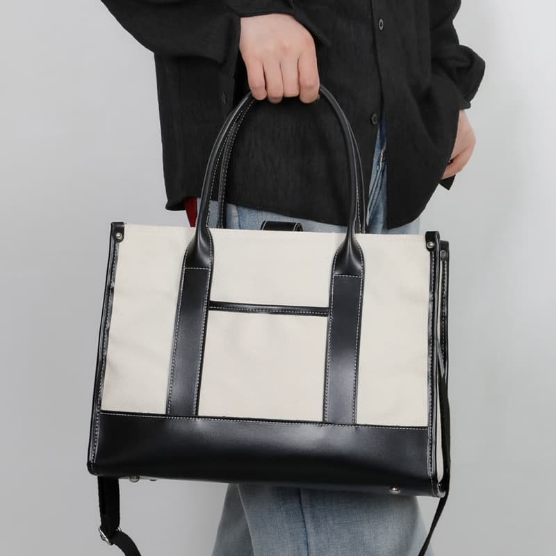 A4トートバック シンプル収納力抜群 大人のお出かけトートバッグ