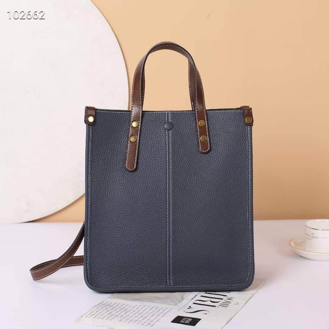 A4トートバック シンプル上質レザートートバッグ