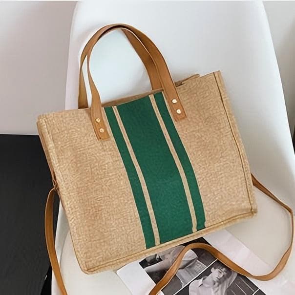 A4トートバック シンプル デイリー 麻キャンバス トート