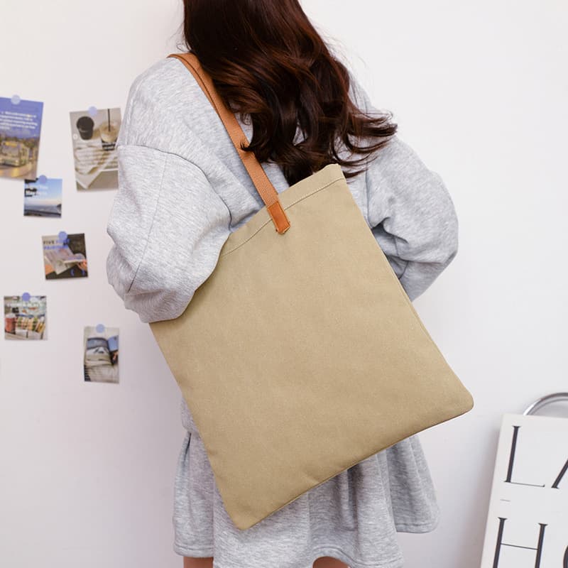 A4トートバック シンプル キャンバス トートバッグ