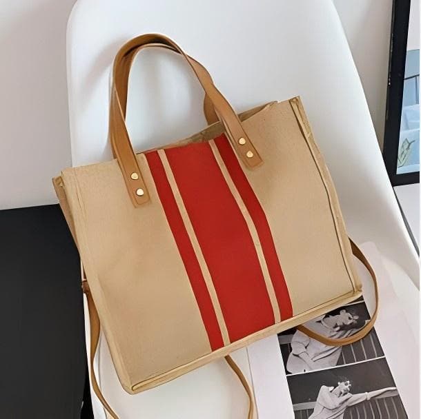 A4トートバック シンプル デイリー 麻キャンバス トート