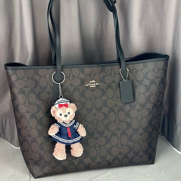 A4トートバック 上品シグネチャー柄 大容量トートバッグ