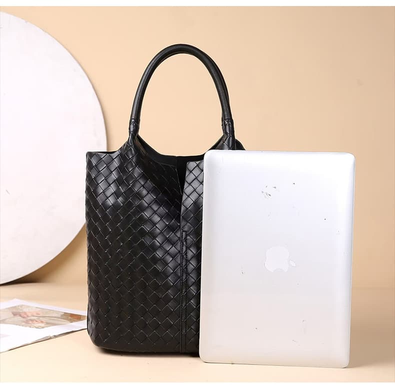 A4トートバック メッシュ編み込み大容量トートバッグ