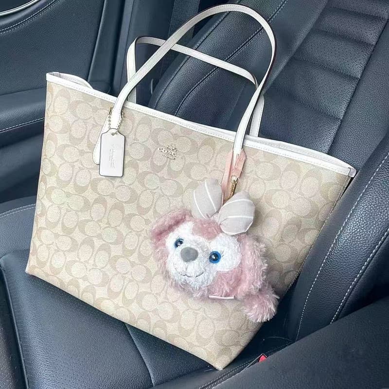 A4トートバック 上品シグネチャー柄 大容量トートバッグ