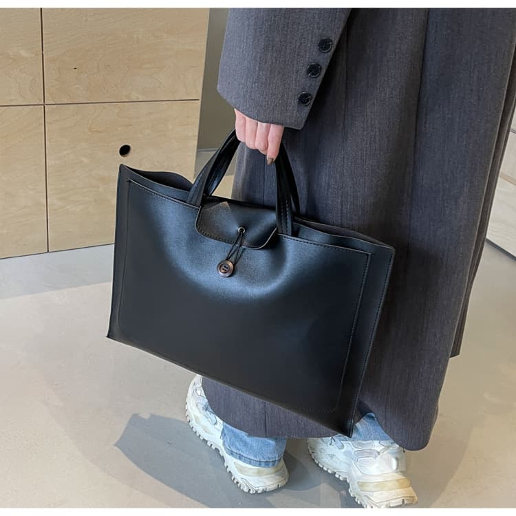 A4トートバック シンプル大容量 本革トートバッグ