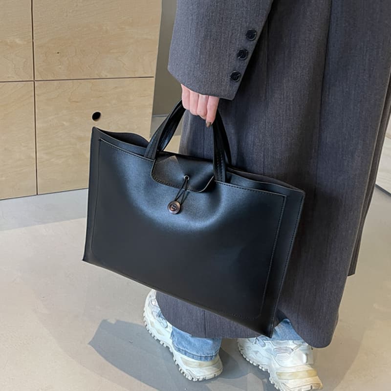 A4トートバック シンプル大容量 本革トートバッグ