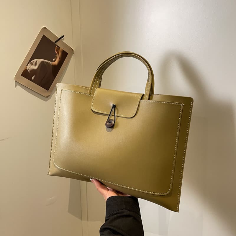 A4トートバック シンプル大容量 本革トートバッグ