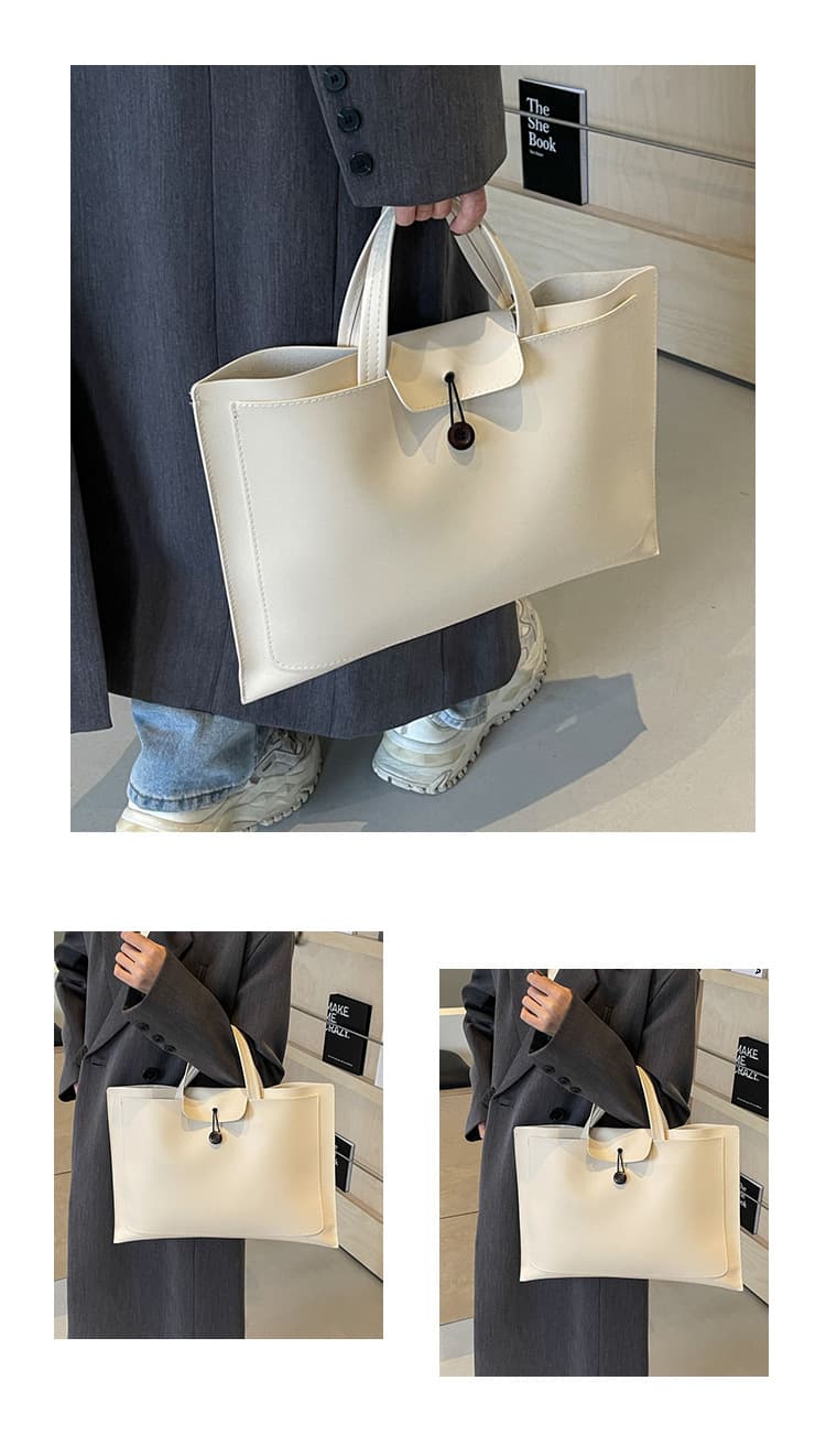 A4トートバック シンプル大容量 本革トートバッグ