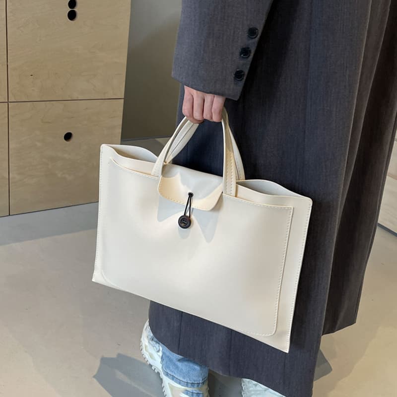 A4トートバック シンプル大容量 本革トートバッグ