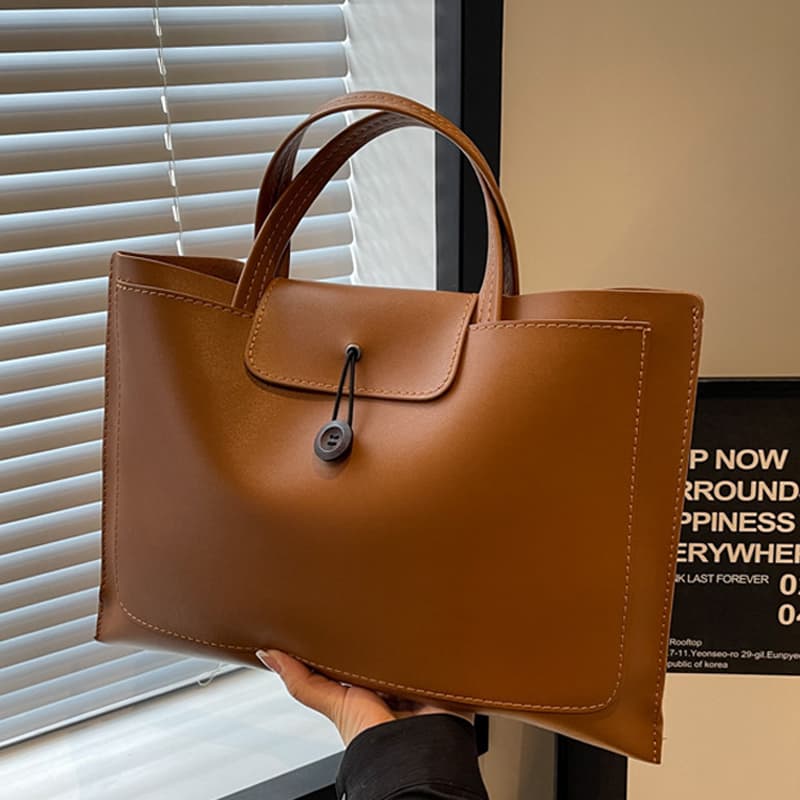 A4トートバック シンプル大容量 本革トートバッグ