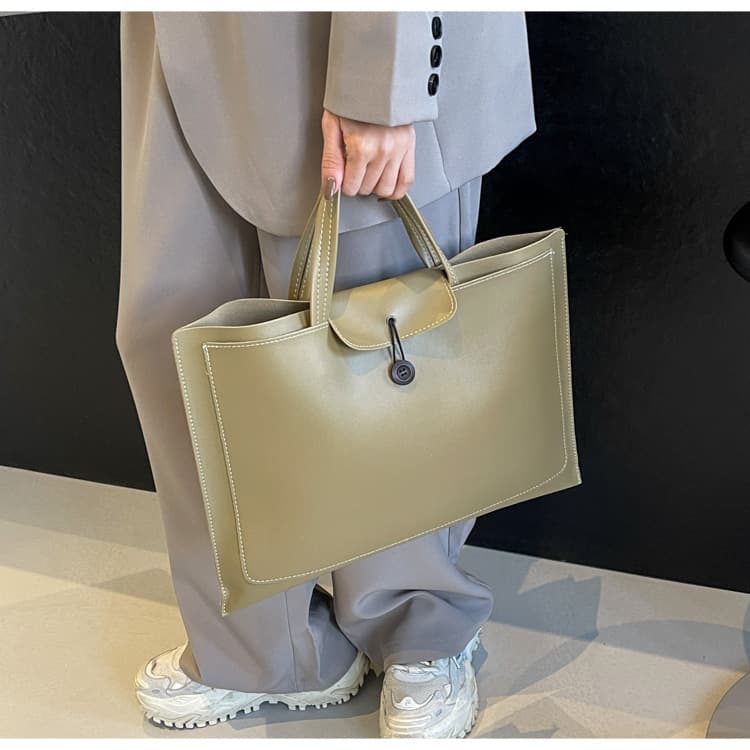 A4トートバック シンプル大容量 本革トートバッグ