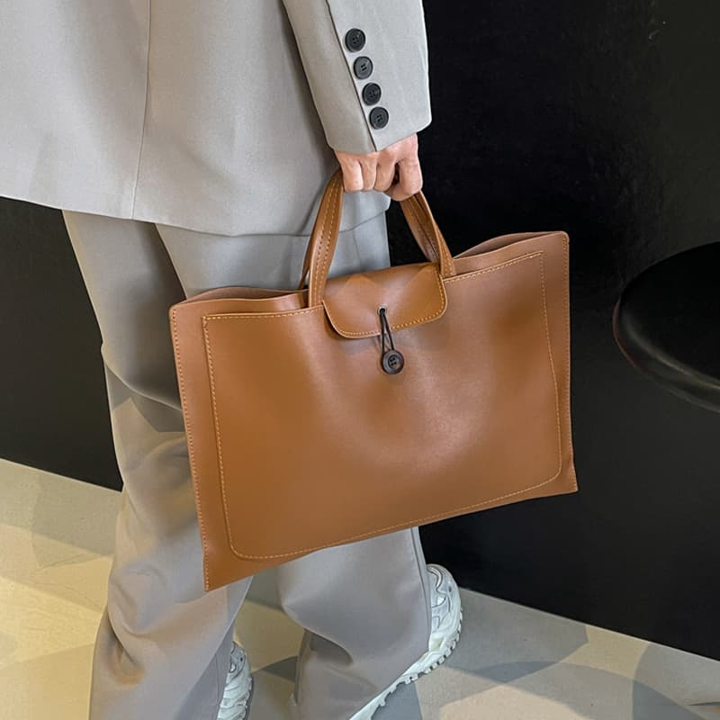 A4トートバック シンプル大容量 本革トートバッグ
