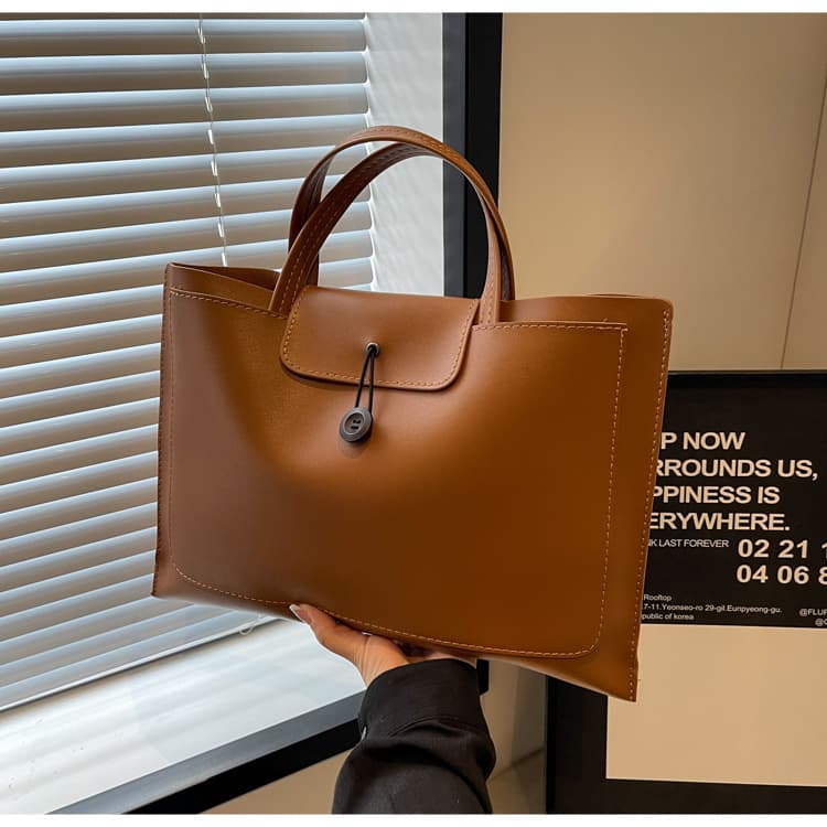 A4トートバック シンプル大容量 本革トートバッグ