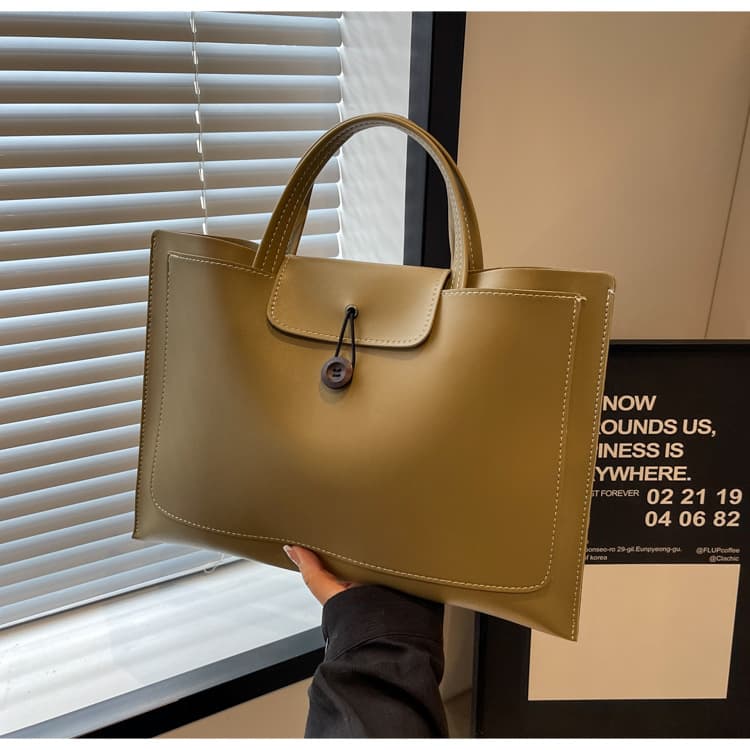 A4トートバック シンプル大容量 本革トートバッグ